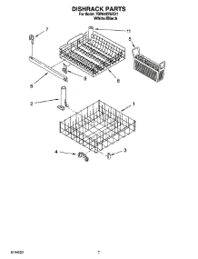 05 - Dishrack Parts parts for Whirlpool Dishwasher 7DP840SWKX1 from AppliancePartsPros.com