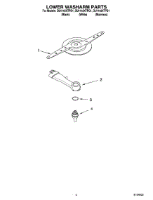 04 - Lower Washarm Parts parts for Whirlpool Dishwasher DU1145XTPQ1 from AppliancePartsPros.com
