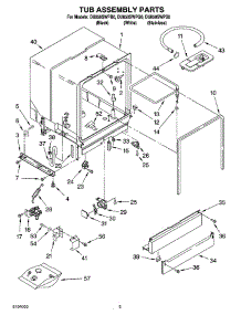 03 - Tub Assembly Parts parts for Whirlpool Dishwasher DU850SWPS0 from AppliancePartsPros.com