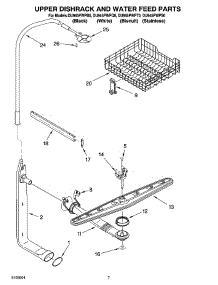 05 - Upper Dishrack And Water Feed Parts parts for Whirlpool Dishwasher DU945PWPQ0 from AppliancePartsPros.com