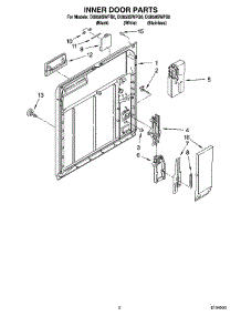 02 - Inner Door Parts parts for Whirlpool Dishwasher DU850SWPQ0 from AppliancePartsPros.com