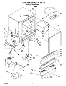 03 - Tub Assembly Parts parts for Whirlpool Dishwasher DU840SWPU0 from AppliancePartsPros.com