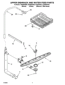 05 - Upper Dishrack And Water Feed Parts parts for Whirlpool Dishwasher DU930PWPS0 from AppliancePartsPros.com