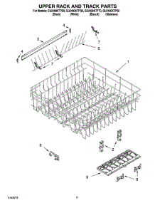 09 - Upper Rack And Track Parts parts for Whirlpool Dishwasher GU2400XTPQ0 from AppliancePartsPros.com