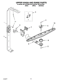 10 - Upper Wash And Rinse Parts parts for Whirlpool Dishwasher DU1101XTPQ0 from AppliancePartsPros.com