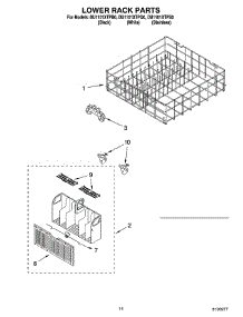 11 - Lower Rack Parts, Optional Parts (Not Included) parts for Whirlpool Dishwasher DU1101XTPQ0 from AppliancePartsPros.com