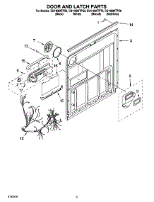 03 - Door And Latch Parts parts for Whirlpool Dishwasher DU1100XTPB0 from AppliancePartsPros.com