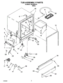 03 - Tub Assembly Parts parts for Whirlpool Dishwasher DU810SWPU0 from AppliancePartsPros.com