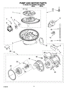 08 - Pump And Motor Parts parts for Whirlpool Dishwasher DU1148XTPB0 from AppliancePartsPros.com