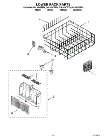 11 - Lower Rack Parts, Optional Parts (Not Included) parts for Whirlpool Dishwasher DUL240XTPB0 from AppliancePartsPros.com