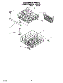 06 - Dishrack Parts, Optional Parts (Not Included) parts for Whirlpool Dishwasher DU840SWPT0 from AppliancePartsPros.com