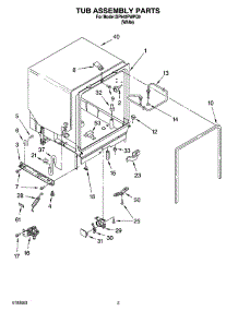 03 - Tub Assembly Parts parts for Whirlpool Dishwasher DP940PWPQ0 from AppliancePartsPros.com