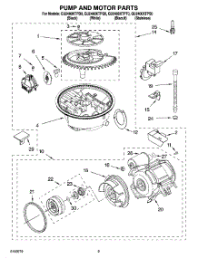 08 - Pump And Motor Parts parts for Whirlpool Dishwasher GU2400XTPB0 from AppliancePartsPros.com