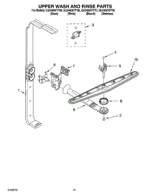 10 - Upper Wash And Rinse Parts parts for Whirlpool Dishwasher GU2400XTPB0 from AppliancePartsPros.com