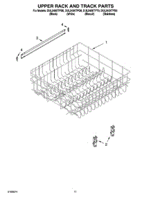 09 - Upper Rack And Track Parts parts for Whirlpool Dishwasher DUL240XTPQ0 from AppliancePartsPros.com