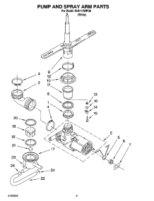 04 - Pump And Spray Arm Parts parts for Whirlpool Dishwasher DU811SWPQ0 from AppliancePartsPros.com