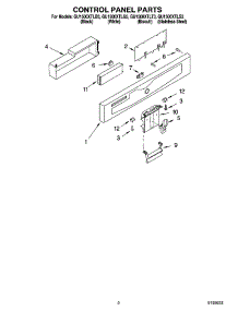 02 - Control Panel Parts parts for Whirlpool Dishwasher GU1500XTLT3 from AppliancePartsPros.com