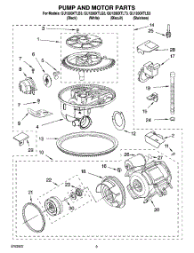 08 - Pump And Motor Parts parts for Whirlpool Dishwasher GU1200XTLT3 from AppliancePartsPros.com