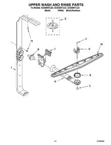 10 - Upper Wash And Rinse Parts parts for Whirlpool Dishwasher GU2300XTLS3 from AppliancePartsPros.com