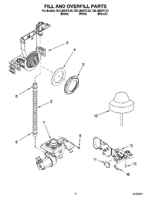 06 - Fill And Overfill Parts parts for Whirlpool Dishwasher DUL300XTLT3 from AppliancePartsPros.com