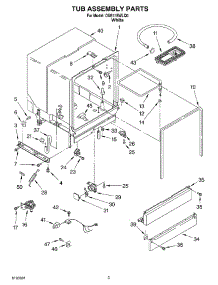 03 - Tub Assembly Parts parts for Whirlpool Dishwasher DU811SWLQ0 from AppliancePartsPros.com