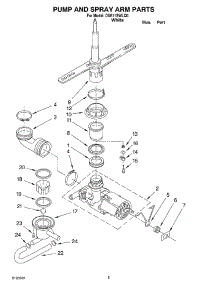 04 - Pump And Spray Arm Parts parts for Whirlpool Dishwasher DU811SWLQ0 from AppliancePartsPros.com