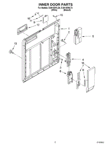 02 - Inner Door Parts parts for Whirlpool Dishwasher DU810SWLQ0 from AppliancePartsPros.com