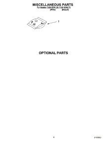 07 - Optional Parts Miscellaneous Parts parts for Whirlpool Dishwasher DU810SWLQ0 from AppliancePartsPros.com