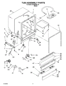 03 - Tub Assembly Parts parts for Whirlpool Dishwasher DU890SWLU0 from AppliancePartsPros.com
