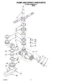 04 - Pump And Spray Arm Parts parts for Whirlpool Dishwasher DU890SWLU0 from AppliancePartsPros.com