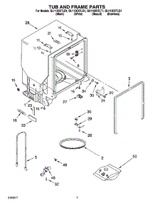 07 - Tub And Frame Parts parts for Whirlpool Dishwasher GU1100XTLS1 from AppliancePartsPros.com