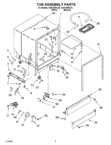 03 - Tub Assembly Parts parts for Whirlpool Dishwasher DU810SWLT0 from AppliancePartsPros.com