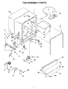 03 - Tub Assembly Parts parts for Whirlpool Dishwasher DU850SWLB0 from AppliancePartsPros.com