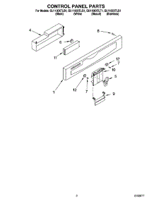 02 - Control Panel Parts parts for Whirlpool Dishwasher GU1100XTLT1 from AppliancePartsPros.com