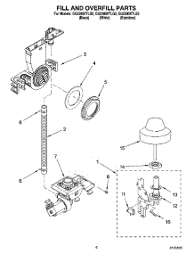 06 - Fill And Overfill Parts parts for Whirlpool Dishwasher GU2300XTLB2 from AppliancePartsPros.com