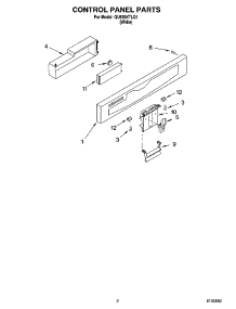 02 - Control Panel Parts parts for Whirlpool Dishwasher GU630XTLQ1 from AppliancePartsPros.com