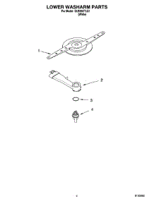 04 - Lower Washarm Parts parts for Whirlpool Dishwasher GU630XTLQ1 from AppliancePartsPros.com