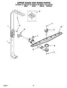 10 - Upper Wash And Rinse Parts parts for Whirlpool Dishwasher GU1100XTLQ1 from AppliancePartsPros.com