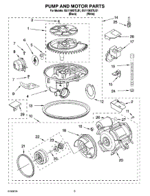 08 - Pump And Motor Parts parts for Whirlpool Dishwasher GU1108XTLQ1 from AppliancePartsPros.com