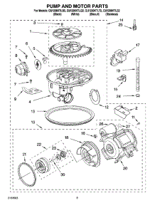 08 - Pump And Motor Parts parts for Whirlpool Dishwasher GU1200XTLS2 from AppliancePartsPros.com
