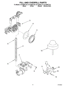06 - Fill And Overfill Parts parts for Whirlpool Dishwasher GU1500XTLB2 from AppliancePartsPros.com