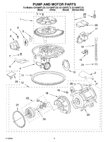 08 - Pump And Motor Parts parts for Whirlpool Dishwasher GU1500XTLB2 from AppliancePartsPros.com