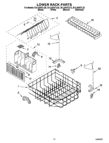 11 - Lower Rack Parts parts for Whirlpool Dishwasher DUL300XTLT2 from AppliancePartsPros.com