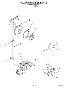 06 - Fill And Overfill Parts parts for Whirlpool Dishwasher GU630XTLQ0 from AppliancePartsPros.com