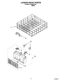11 - Lower Rack Parts parts for Whirlpool Dishwasher GU630XTLQ0 from AppliancePartsPros.com