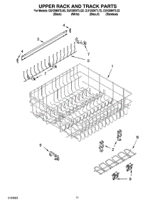 09 - Upper Rack And Track Parts parts for Whirlpool Dishwasher GU1200XTLT2 from AppliancePartsPros.com