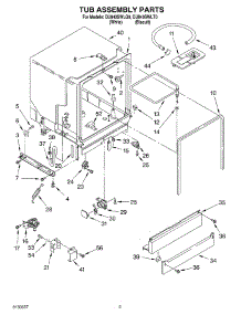 03 - Tub Assembly Parts parts for Whirlpool Dishwasher DU840SWLQ0 from AppliancePartsPros.com