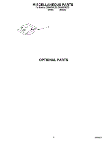 07 - Optional Parts Miscellaneous Parts parts for Whirlpool Dishwasher DU840SWLQ0 from AppliancePartsPros.com
