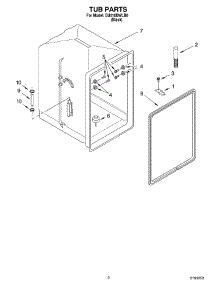 02 - Tub Parts parts for Whirlpool Dishwasher DU018DWLB0 from AppliancePartsPros.com