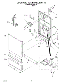 03 - Door And Toe Panel Parts parts for Whirlpool Dishwasher DU018DWLB0 from AppliancePartsPros.com